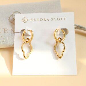 NEW Kendra Scott Abbie Vintage Gold Convertible Earrings